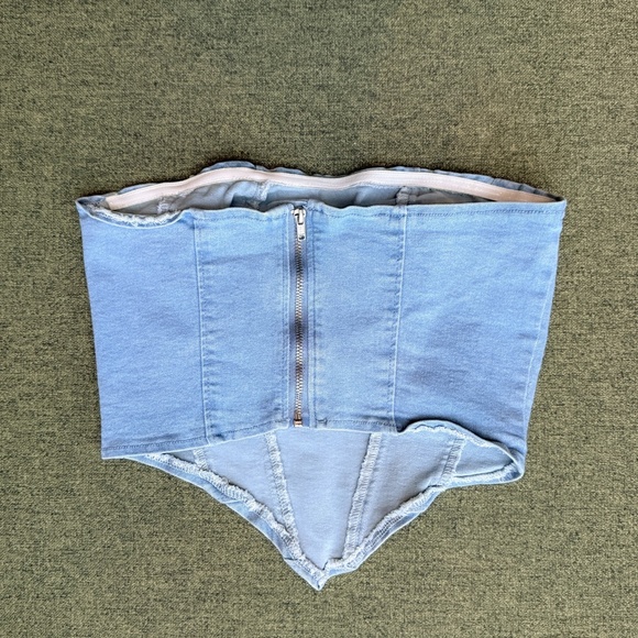 Denim bustier tube top - Picture 2 of 3